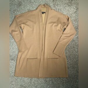 Metric Knits Camel Open Cardigan Sweater Size Small Beautiful!
